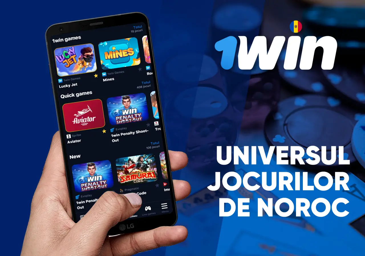 Varietate de jocuri în aplicația populară 1Win Casino App